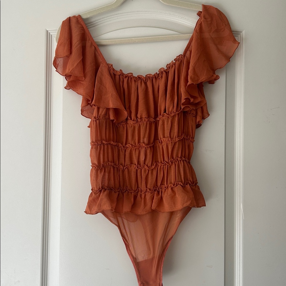 Intimately Free People Flutter Sleeve Bodysuit